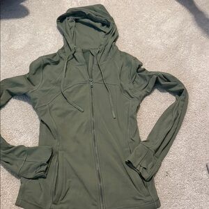 lululemon athletica Define Olive Green Zip-Up Hoodie